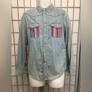 TOP MAN POLO DENIM US SMALL